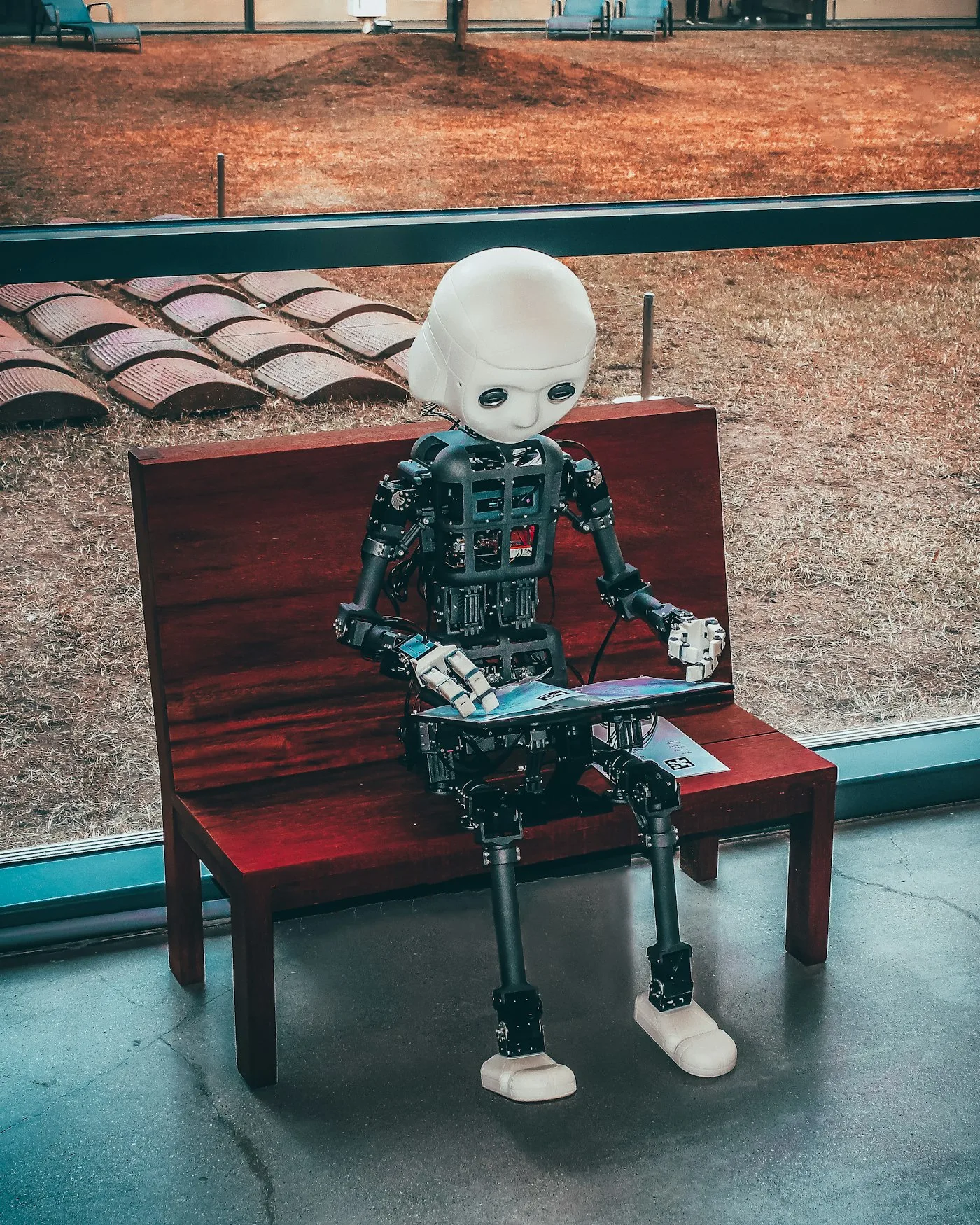 AI-assisted website workflow on a designer workstation