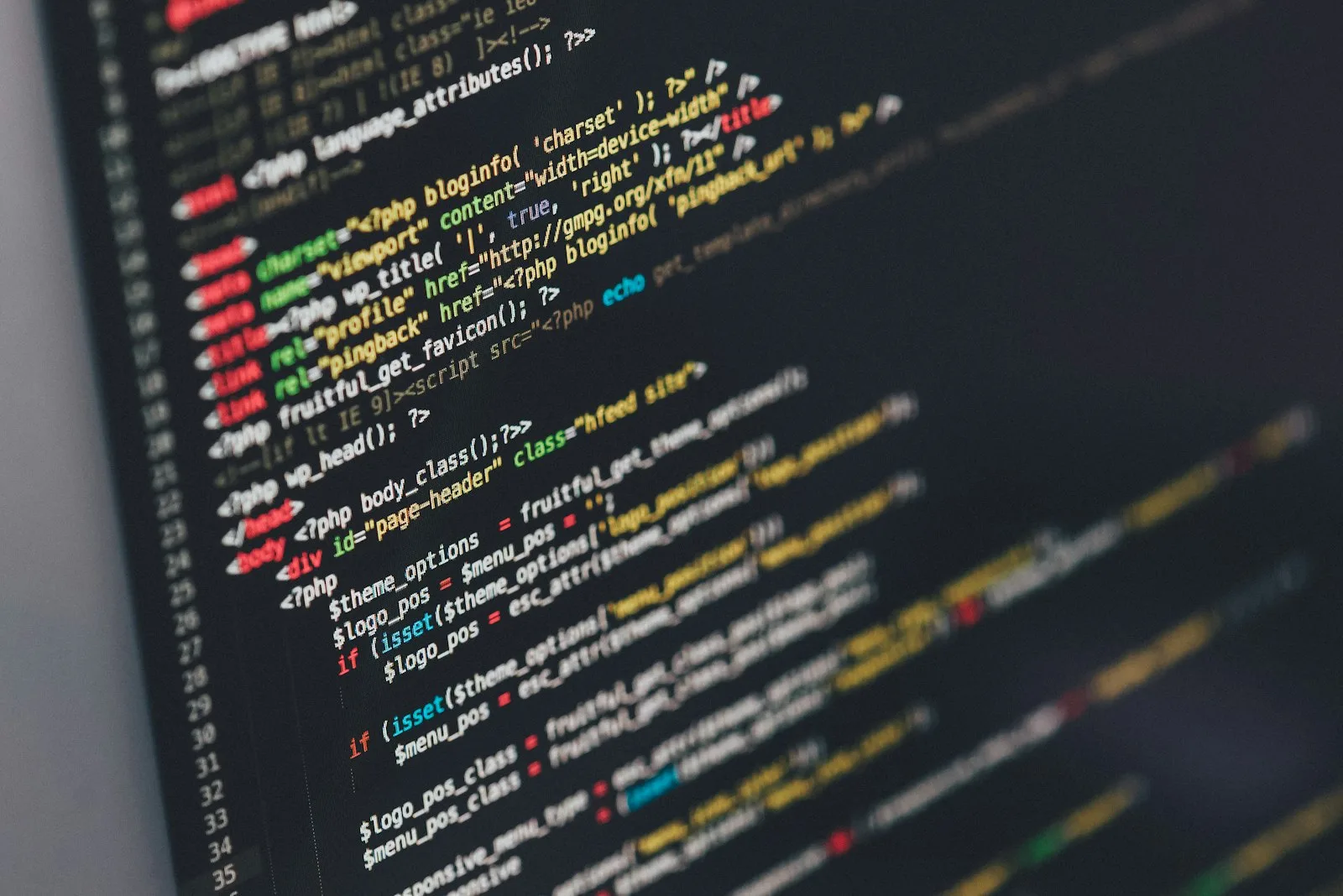 Custom coding on a laptop